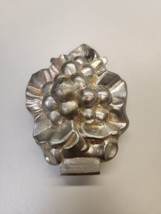 Vintage Hinged Pewter Ice Cream Chocolate Mold Grape Bunch On Leaf # 580 - £163.66 GBP