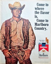 MARLBORO MAN - Marlboro Country - Cowboy-Western - 1971 Vintage Print Ad - £9.13 GBP