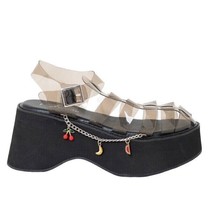 Koi Jelly Tutti Frutti Platform Y2K Caged Sandals Charms Black size US 7 EU 40 - £39.56 GBP