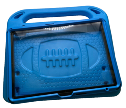 Blue Ipad Case with Top Handle &amp; Stand/Football Design/10.9 inch screen - $9.99