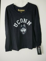 NCAA Connecticut Huskies Womens Long Sleeve Quad Fleece Shirt Sz S NWT - £19.60 GBP