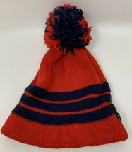Vintage Smiley Hat Wool Beanie Red Navy Stripe Winter Stocking Cap Men USA202968 - £20.02 GBP