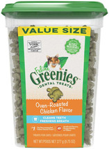 Greenies Feline Adult Cat Dental Treats Oven Roasted Chicken 1ea/9.75 oz - £17.37 GBP