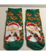 Women&#39;s Holiday Santa &amp; Cookies Low Cut No Show Socks Shoe Size 4-10 - $73.94 MXN