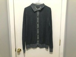 Banana Republic Men&#39;s Button Up Grandpa Sweater Cardigan SZ Large Gray - £12.65 GBP