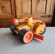 Vintage 1970s Fisher Price Husky Helpers Steam Roller W Side Blade Rough... - £17.86 GBP