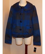NWT Fabulosity Blue/Black/Gray Plaid Jacket Women&#39;s Size Large Lined Big... - £17.86 GBP
