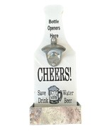 Wall Mounted Wooden Bottle Opener 11.8×4.3×1.7 Bottle Opener w/Cap Colle... - $19.79