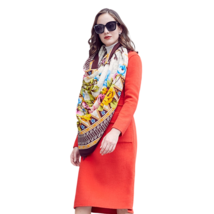 Anyyou 100% Merino Wool Multi Pattern Dark Brown  Silk Satin Large Winte... - $101.50