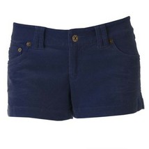 SO Juniors Solid Dark Blue Very SOFT Corduroy Shortie Shorts - £10.21 GBP