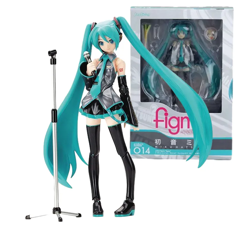 14cm Anime Figma 014 Hatsune Miku Joints Movable Contains Props Change F... - $24.27+