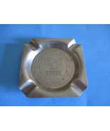 USS STEEL METAL ASHTRAY COLUMBIA STEEL CO. 4.25&quot; X 4.50&quot; ADVERTISING VIN... - €7,22 EUR