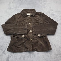 Old Navy Jacket Womens M Brown Collared Corduroy Button Up Long Sleeve - £22.19 GBP