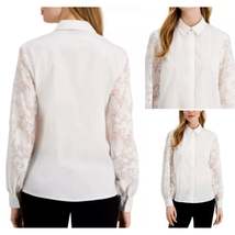 Alfani Lace-Sleeve Button-up Shirt, Choose Sz/Color - £22.82 GBP