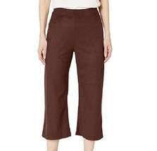 Lysse Womens M Bourbon Brown Smooth Comfort Extra Stretch Suede Crop Pan... - £15.60 GBP