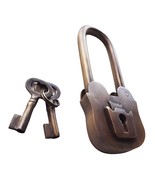 Antique Solid Brass Padlock 7.2&quot; Vintage Victorian old PADLOCK Solid Brass - $84.79 CAD
