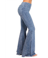 Women&#39;s Chatoyant French Terry Bell Bottom Yoga Pants Pockets Made in US... - $858.35 MXN