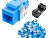 Ul Listed 50-Pack Cat6 Keystone Jack And Punch-Down Stand, Rj45 Ethernet... - $78.99
