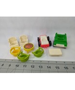 Fisher Price Little People Chairs Grill Cars Coffee Table Lot - $22.45