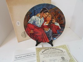 GONE WITH THE WIND SCARLETT &amp; RHETT THE FINALE COLLECTOR PLATE #9728 COA... - £19.43 GBP