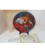 GONE WITH THE WIND SCARLETT &amp; RHETT THE FINALE COLLECTOR PLATE #9728 COA... - $33.55 CAD