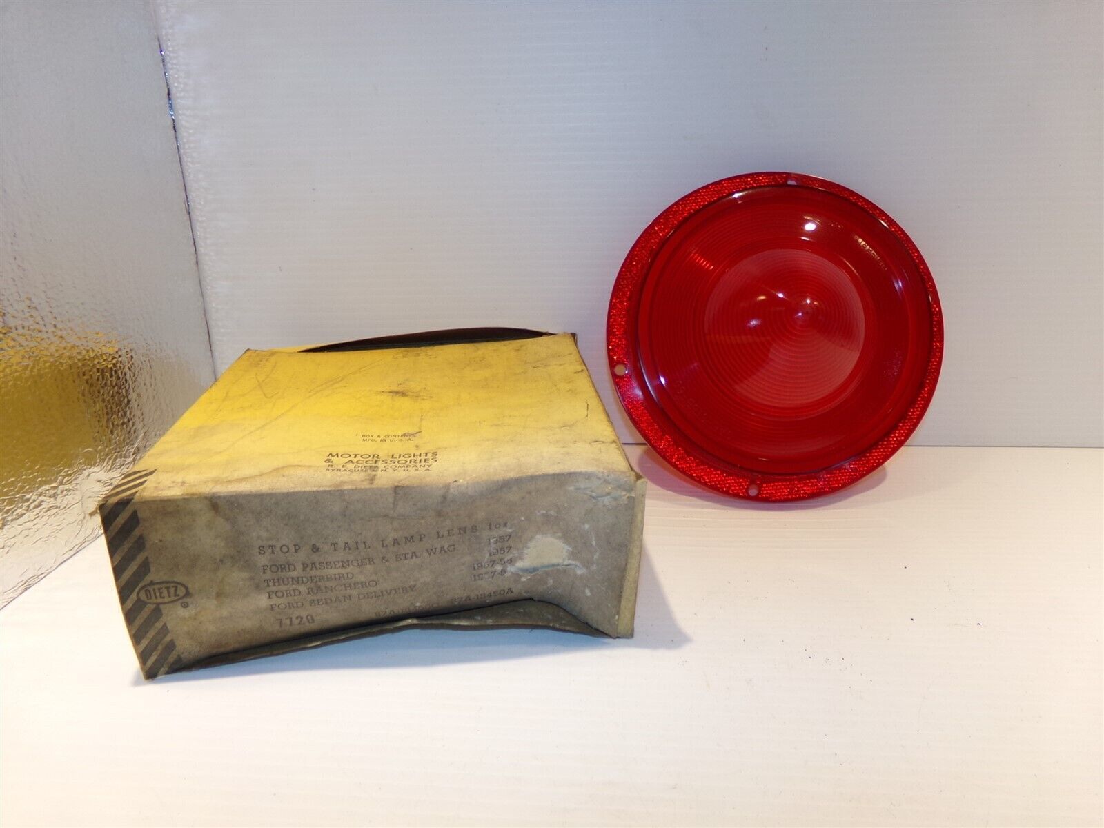 1957 Ford Car &amp; Station Wagon Tail Light Lens NORS 57 58 Ranchero Sedan ... - $26.98