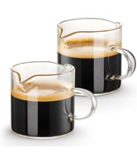 Espresso Cups Set of 2 4 OZ Double Spouts Cups Espresso Shot Glasses Mil... - £22.71 GBP