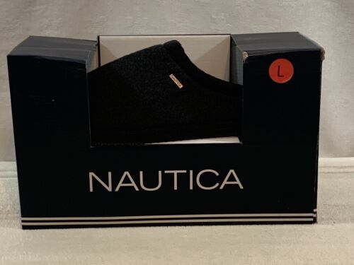 Primary image for NEW! Men's Nautica Slippers Kent Wool/Black Large 11-12 NEW IN BOX!