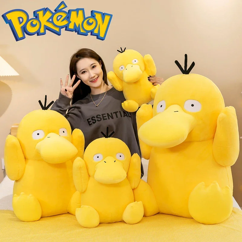 Big Size 60cm Pokemon Pikachu Psyduck Plush Toy Anime Duck Stuffed Doll Pillow - £15.61 GBP+