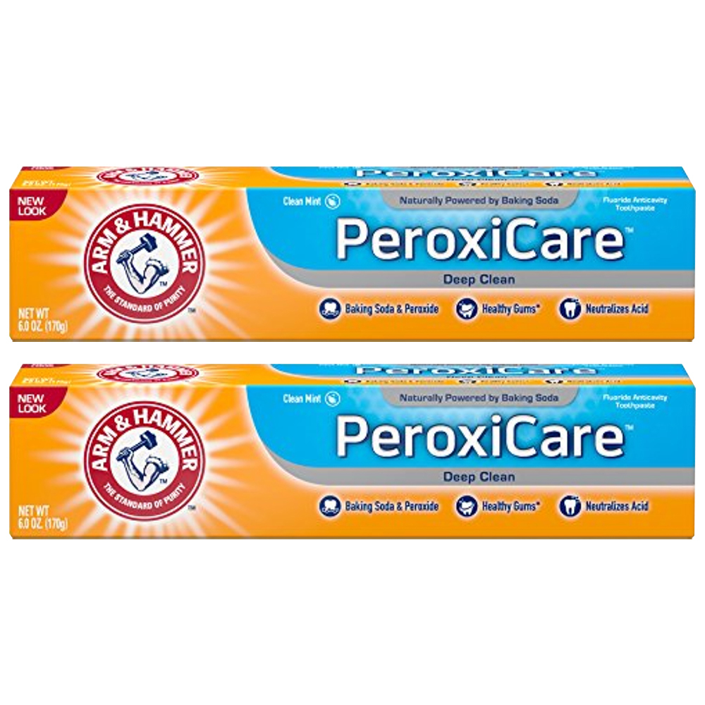 Primary image for Pack of (2) New Arm & Hammer Peroxicare Deep Clean Toothpaste, 6 oz