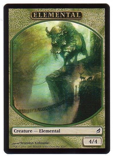 Magic MTG Promo Token Green Elemental Card Lorwyn NM - $1.95