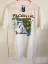 Florida Vtg T Shirt Wings Beachwear Jerzees Tag Deadstock Size M Atlanti... - $37.62