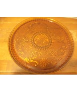 Indiana Tiara Amber Sandwich Glass Platter / Cake Plate - $374.91 MXN