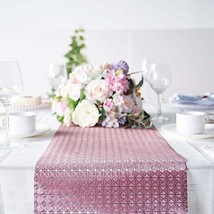 Rose Gold 12X108&quot;&quot; Glitter Paper Disposable Table Runner Geometric Diamo... - $9.14