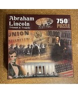 Abraham Lincoln Triumph &amp; Tragedy 750 Piece Jigsaw Puzzle New in Package - $7.74 CAD