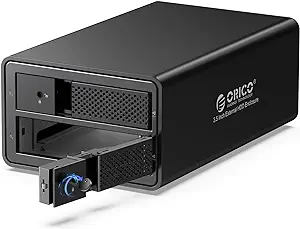 ORICO External Hard Drive Enclosure 2 Bay Aluminum USB 3.0 to SATA for 3... - $222.99