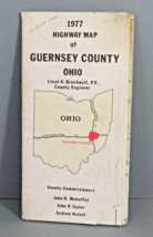 1977 Map of Guernsey County Ohio Lloyd A. Brockwell, P. E. County Engineer - $10.39