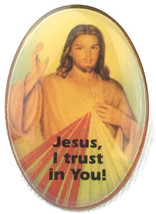 Jesus I trust in You Christian Vintage Pin Catholic  - £7.95 GBP