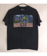 DreamWorks Shrek Unisex Black T-Shirt With Shrek &amp; Donkey Design Size Me... - £7.67 GBP