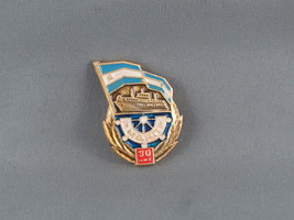 Soviet Pin Moscow Children&#39;s River Shipping Company 30th Anniversary Sta... - $15.00