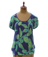 Lilly Pulitzer Shells &amp; Anchors Coastal Life Nautical Blue Green Knit To... - £14.38 GBP