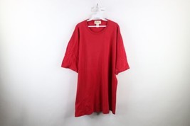 Vintage 90s Eddie Bauer Mens Large Tall Faded Blank Short Sleeve T-Shirt Red USA - £35.13 GBP