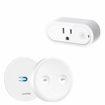 Loratap Remote Control Outlet Plug Adapter With Remote, 16A/1760W, White... - $39.99