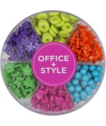 Office Style Decorative Multi-Colored Shaped Push Pins for Home &amp; Office... - £5.51 GBP