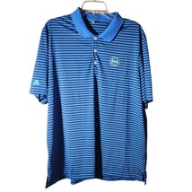 Adidas Clima Cool PGA Blue Striped Short Sleeve Polo Shirt Summer Golf - £13.30 GBP