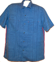 120% Lino Men&#39;s Blue Casual Linen Shirt Classic Fit Size L  - $74.50
