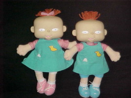 12&quot; Phil and Lil Rugrats Plush Dolls By Mattel 1998 Viacom Extremely Rare - $98.99