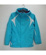 NORTH FACE Ski Snowboard Jacket Zip Up Mesh Lining Hood Blue White Coat ... - $45.60 CAD