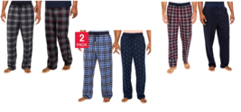 Nautica Men&#39;s Sueded Fleece Pajama Pants 2 Pack - £19.76 GBP