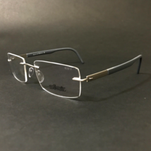 Silhouette Eyeglasses Frames 5535 IM 7210 Identity Dark Gray Blue 53-19-140 - $233.54